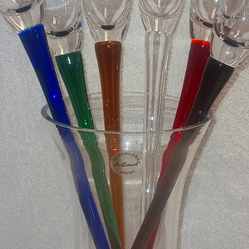 Artland Champagne Flutes With Display Vase HandBlown Glasses - Picture 4 of 9